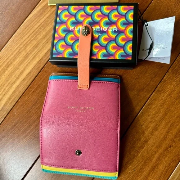 Kurt Geiger London Kensington Leather card holder in multi-colors - Picture 6 of 8